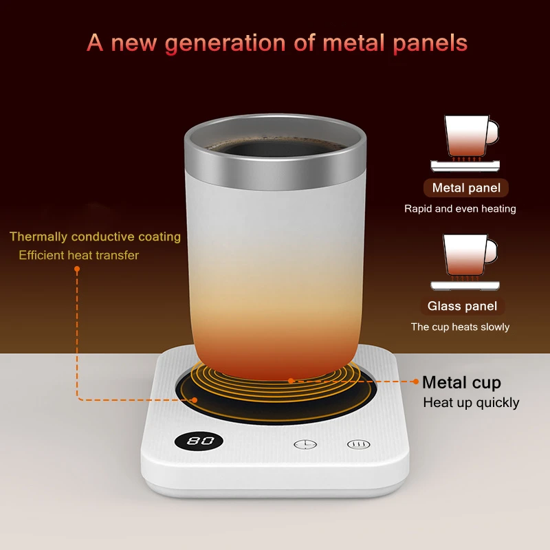 Coffee Mug Warmer Tea Milk Heater 3 Gear Temperatures Heating Coaster Pad for Home Kitchen Schedule Power-on and Timed Power-off