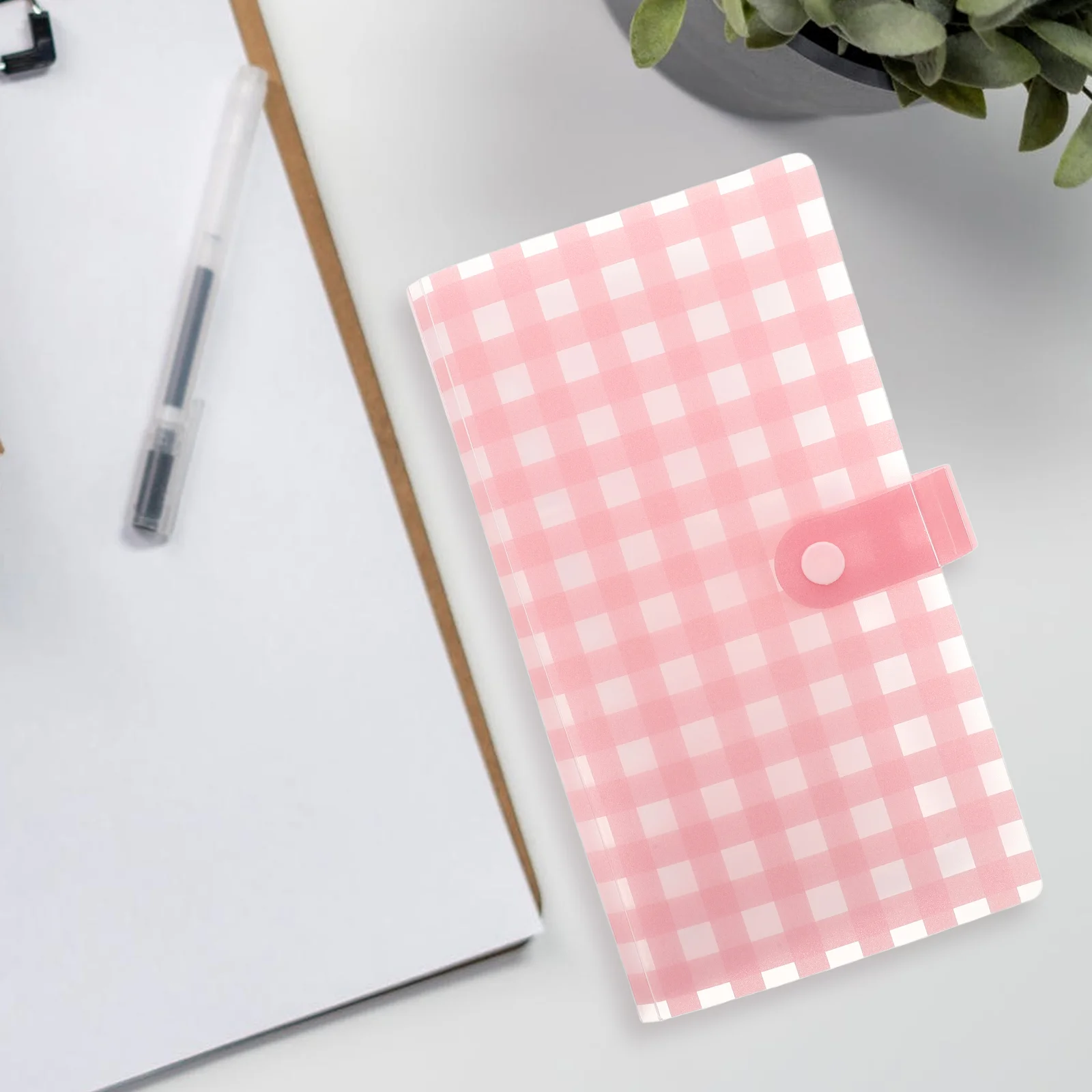 Frosted Portable Professional Photo Mini Photocard Organizer Button Secure Album Folder Solution Cards