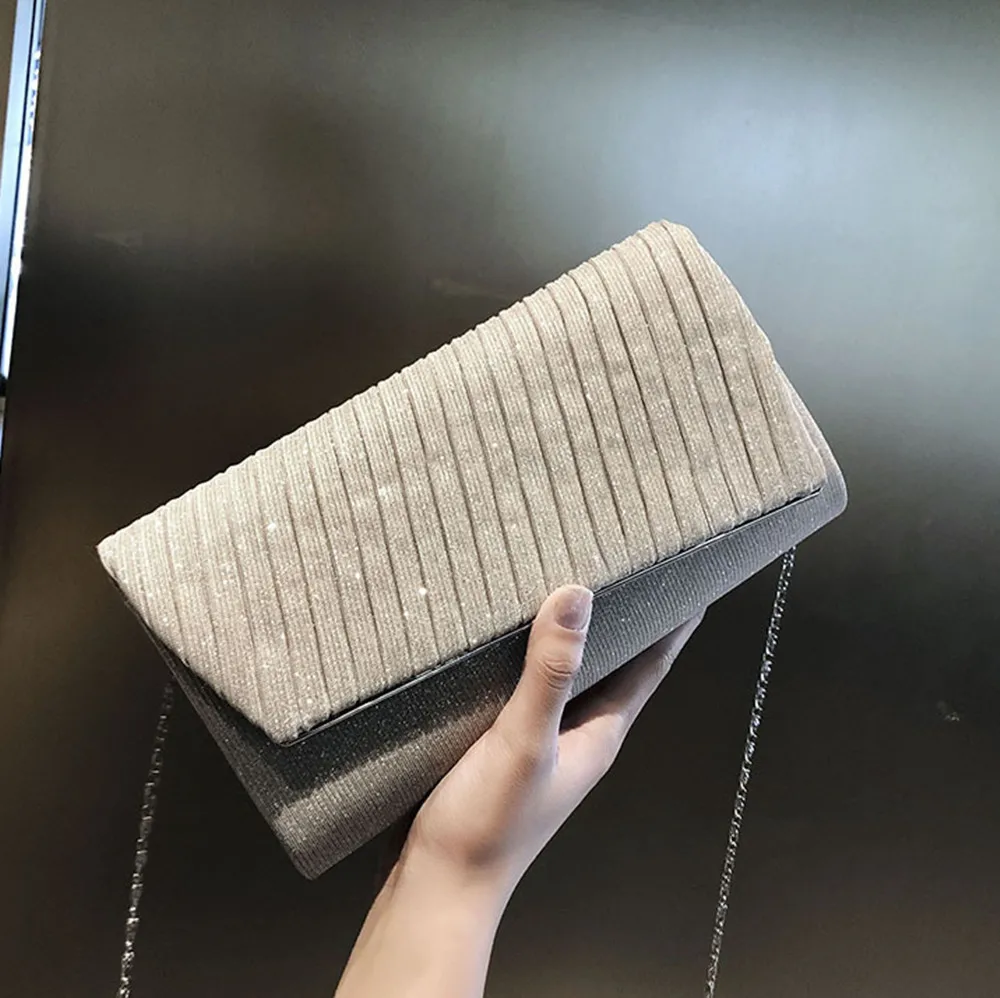 Clutch Evening Bag with Chain