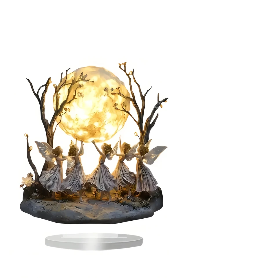 Moon Tree Elf Acrylic Tabletop Decor Stand