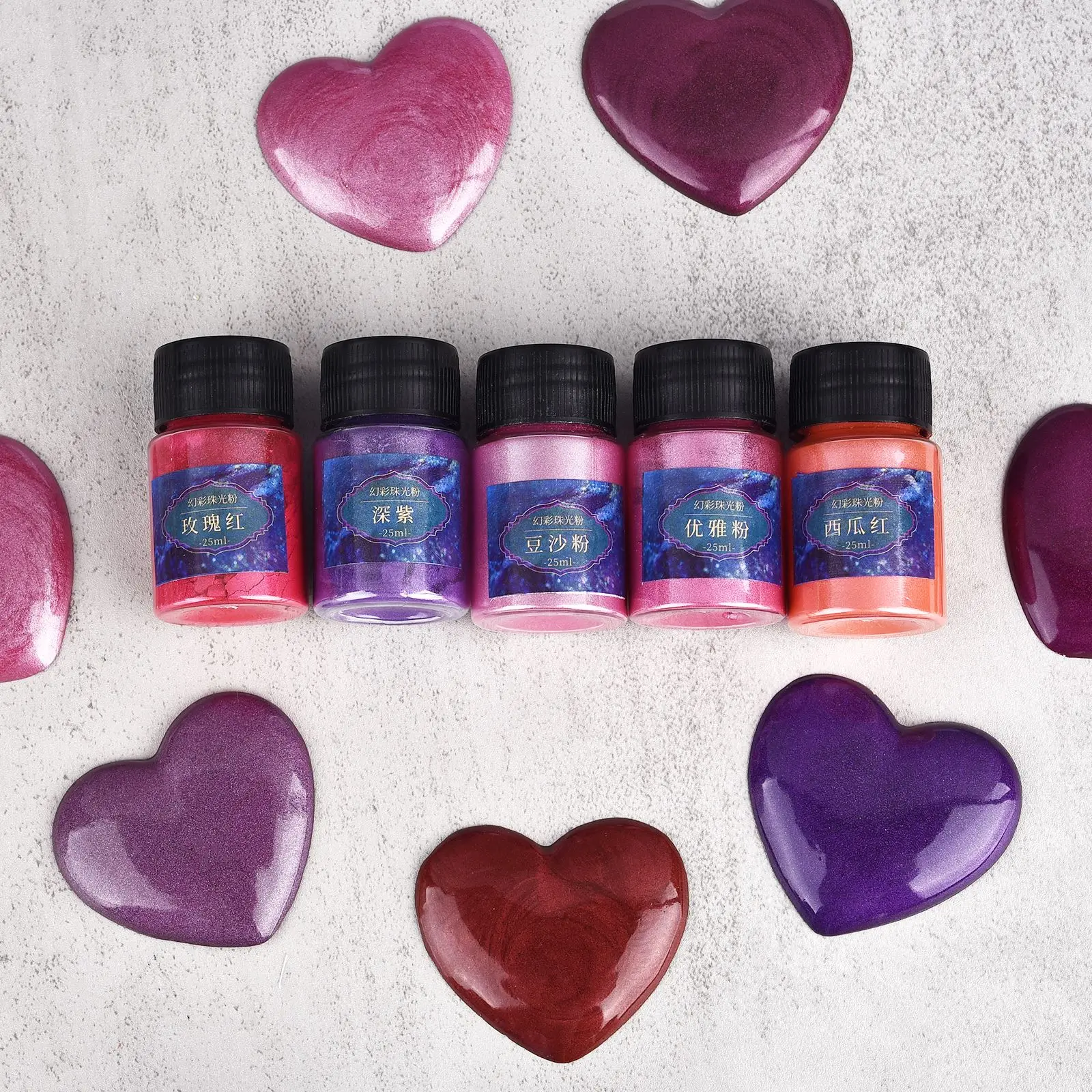 Epoxy Resin Pigment 10ml Resin Pigment Filler Pearlescent Powder Coloring Dye DIY UV Epoxy Resin Jewelry Making Crafts Tools Nail Art Decoration