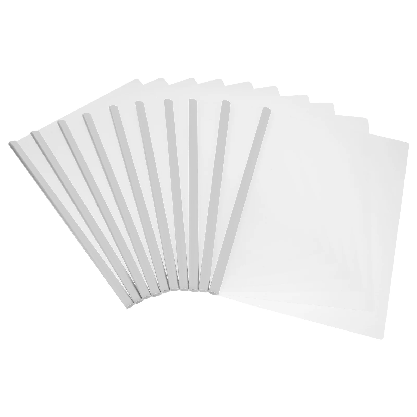 

10pcs File Organizers File Folders with Sliding Rods Transparent Report Covers Business File Covers