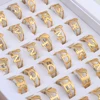 36 Pcs/lot A-Z 26 Letters Heart Stainless Steel Rings for Women Initial Alphabet Couple Ring Female Jewelry Best Friend Gifts 1