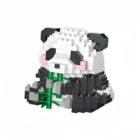 Knew Built Adorable Panda Micro Mini Building Blocks: Five Lovable Shapes, with Charming Apple and Bamboo Perfect Playmate Toys 1