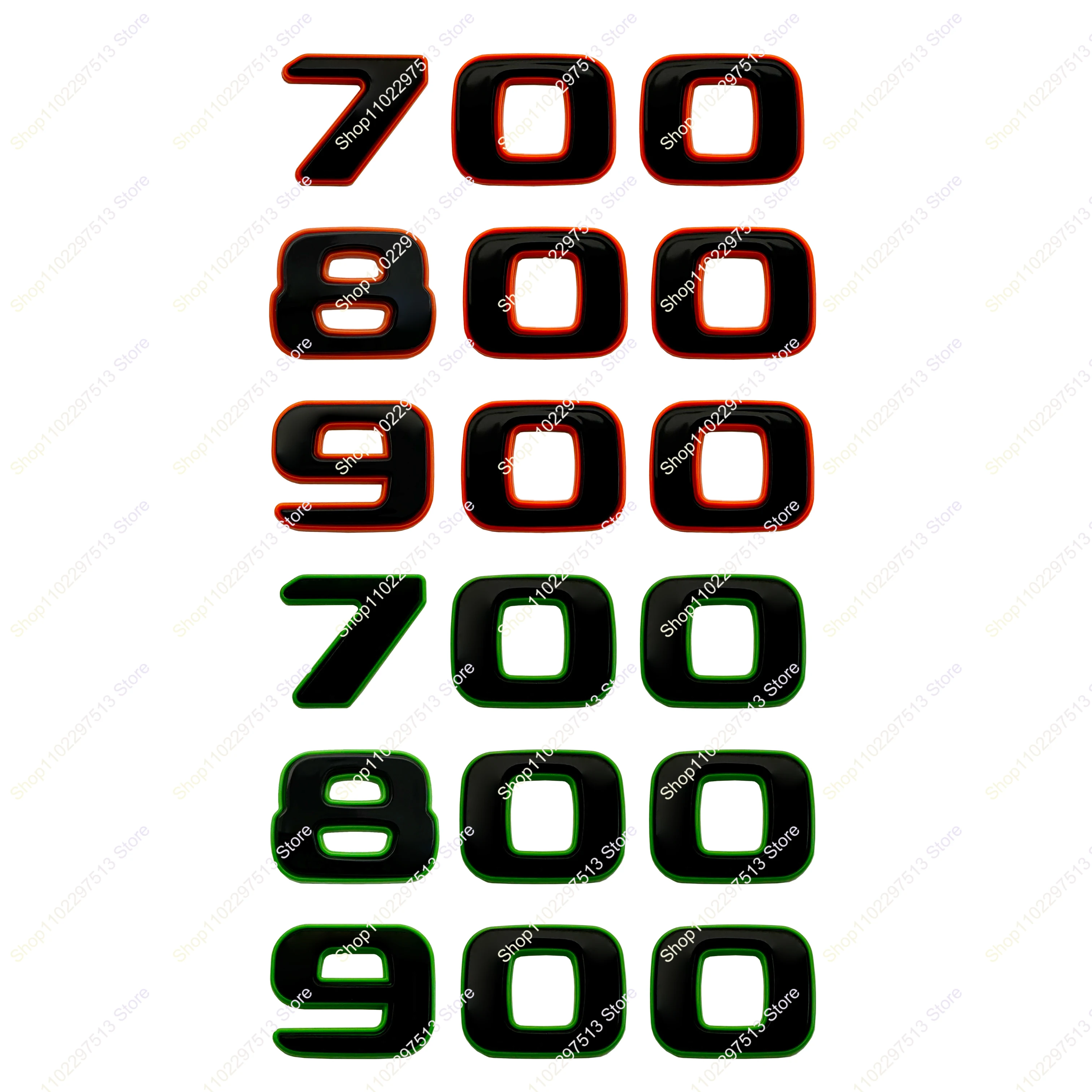 새로운 색상 차단 오렌지 그린 900 800 700 에디션 BRABUS 자동차 배지 스타일링 트렁크 로고 스티커 용 네임 플레이트 배지 엠블럼