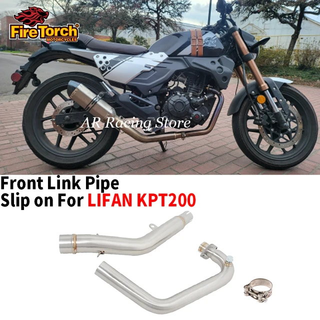 Slip on KPT200 KPT 200 KPM200 Motorcycle Exhaust System Muffler Escape Moto Silencer Tip modify Front Link Tube Connector Pipe - - Racext 1