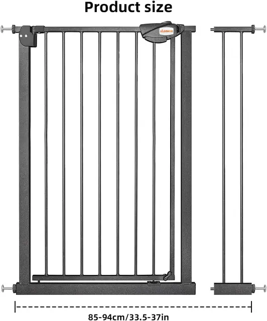 UBRAVOO Baby Gate for Doors and Stairs, Height 100 cm, Safety Pet Gate