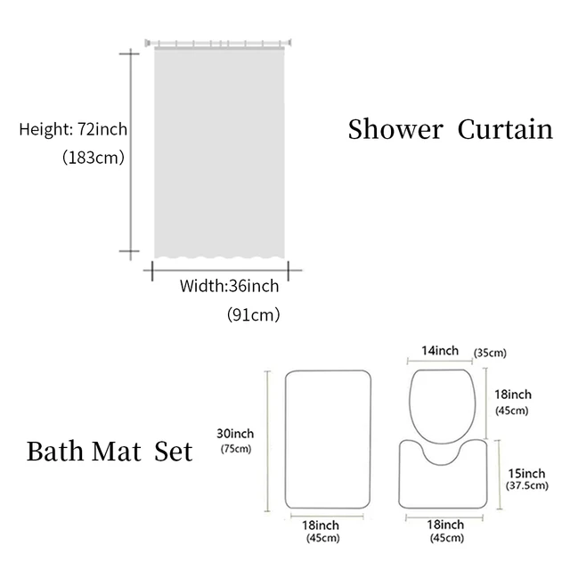 バスルーム用シャワーカーテンとラグセット,バンダナパターン,トイレのふたカバー,バスマット,防水シャワーカーテンセット|シャワーカーテン| -  AliExpress