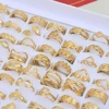 20 Pieces/Lot Vintage Adjustable Stainless Steel Rings Mixed Oil Pressure Titanium Steel Men and Women Couple Finger Ring 2