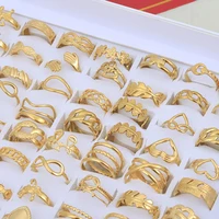 20 Pieces/Lot Vintage Adjustable Stainless Steel Rings Mixed Oil Pressure Titanium Steel Men and Women Couple Finger Ring 2
