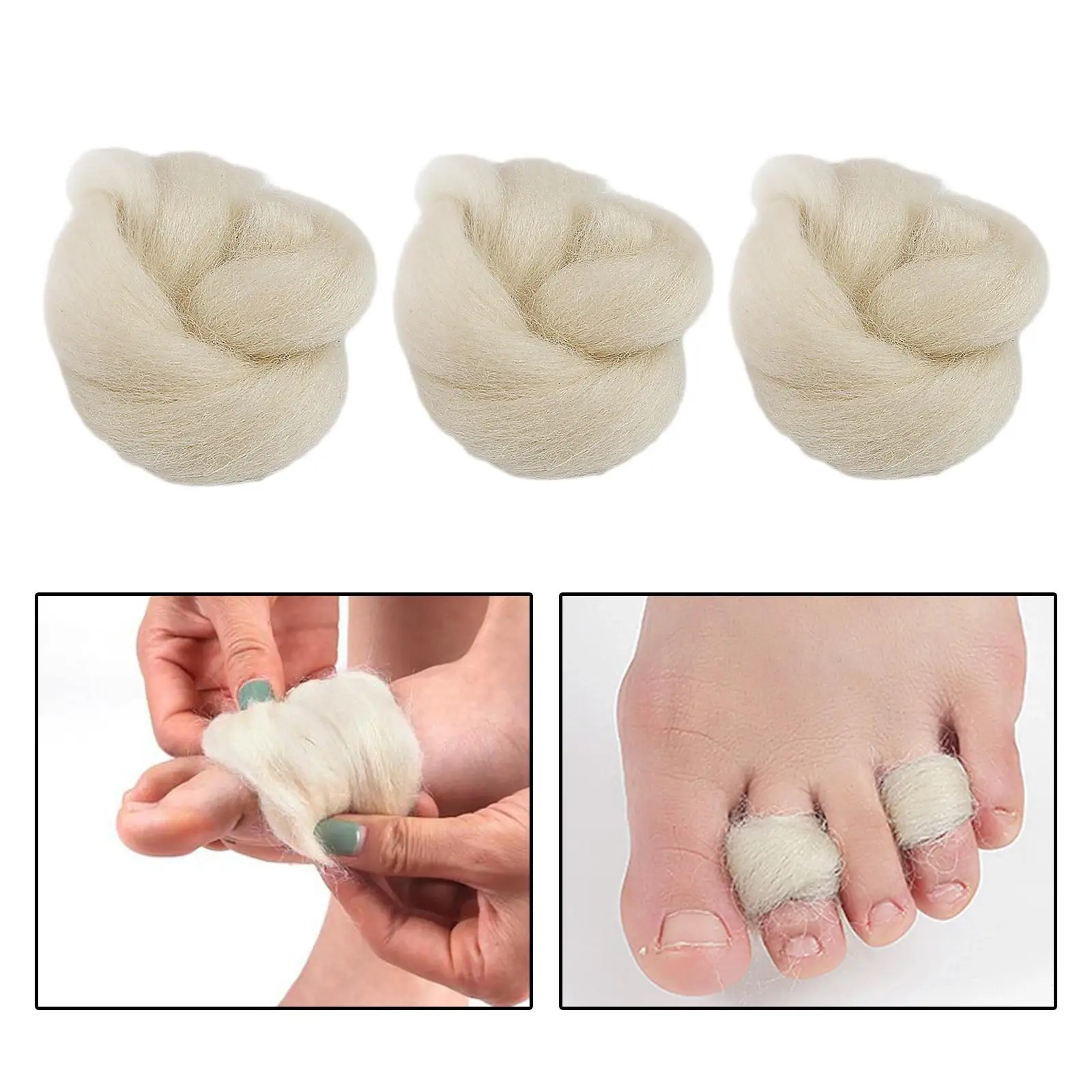 3 Count Cushioning Toe Separator Hiking Blister Pads Breathable