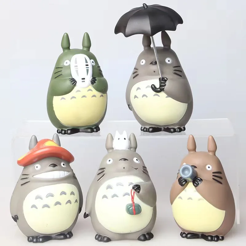 

11cm 5pcs MY NEIGHBOUR TOTORO Totoro Chinchilla Anime Action Figure Toys Doll Collection Christmas Gift