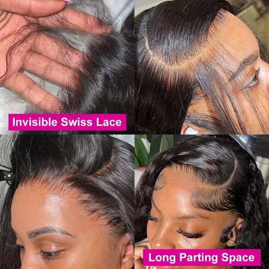 Body Wave Glueless Wig Human Hair 6x4 5x5 9x6 7x5 Lace Closure Wig Human Hair 13x4 13x6 360 Lace Frontal Wig 100% Human Hair 3