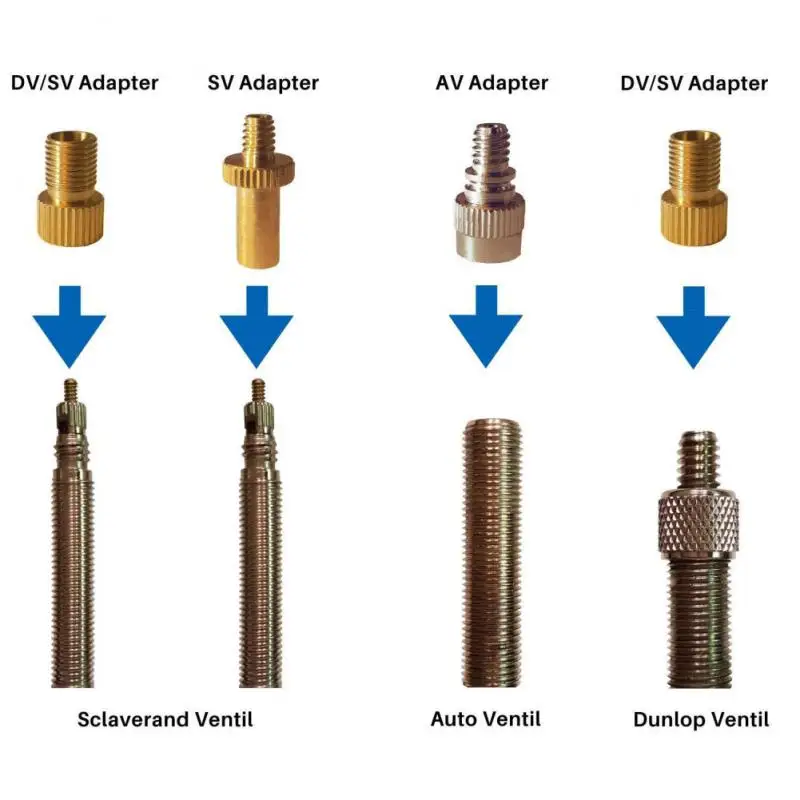

Copper Valve Adapter Set Bike Inflator Pump Accessories Motorcycle Pump Converter Adapter Kits