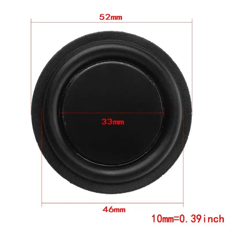1 Paio 52Mm Rubber Bass Vibration Plate Diaphragm Speaker Diaphragm Woofers 45Ba