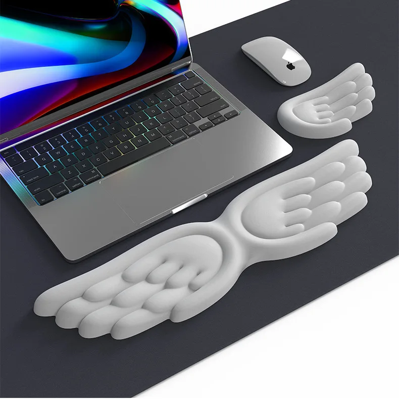 wzgae Mechanical Keyboard, Mouse, Wrist Rest, Computer Keyboard, Laptop, Angel Wing, Memory Foam, Mouse Pad Wrist Support 8 Saf15606f175740d7a381748b2d03d8f23