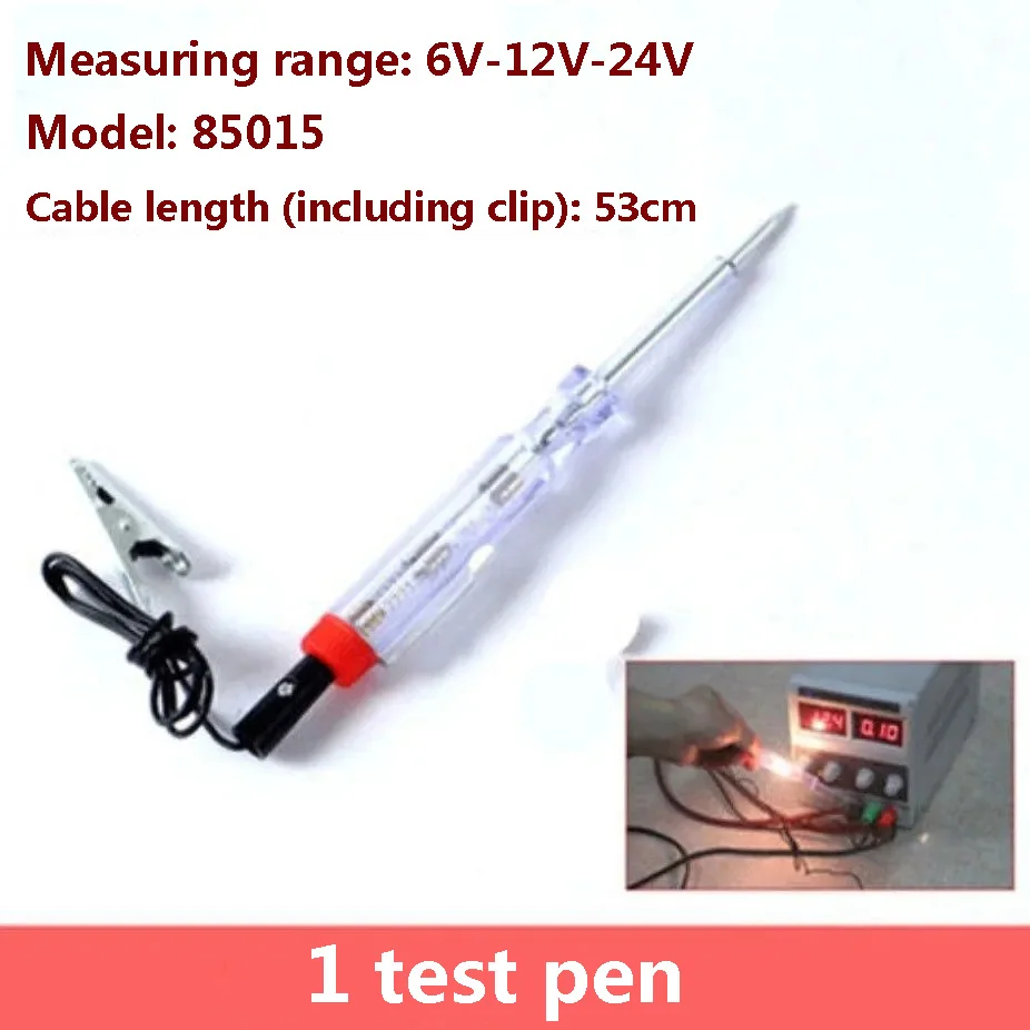 car battery analyzer 6V 12V 24V Automotive Electric Circuit Tester With Data Display Long Probe Power Measuring Pen With Light Bulb Diagnostic Tools automotive engine analyzer Diagnostic Tools