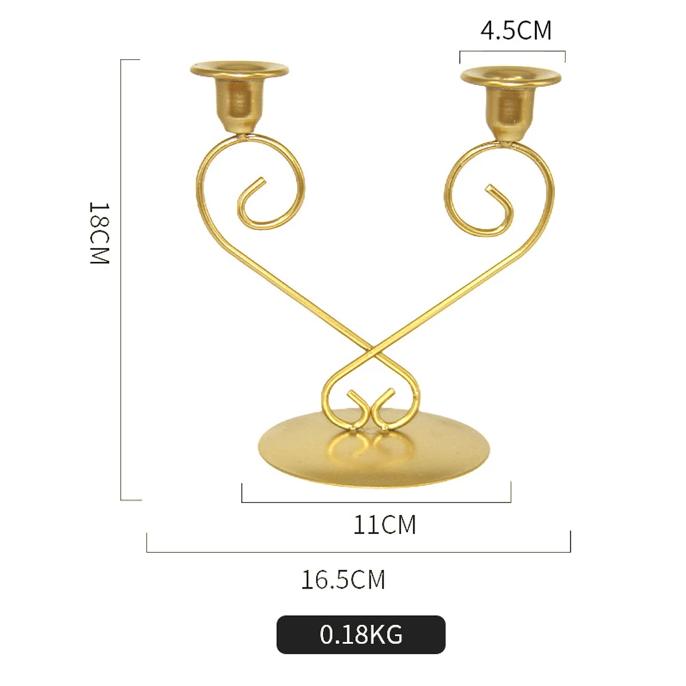 

Events Festival Ornaments 2 Heads Candlestick Desktop 19 X 15.5cm High Quality Material Holiday Decor Nordic Style