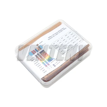300/600PCS 30Values 1/4W Metal Film Resistor Kit with Box 10Ohm ~1M Resistance 1% Set of Resistors 1