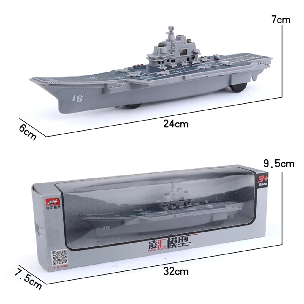New Inertial Aircraft Carrier Light Music Model Military Ship Simulation Military Ship Toy Kids Educational Toy Model