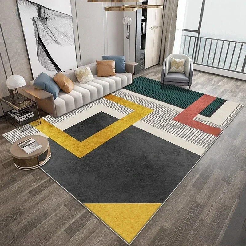 

Modern Light Luxury Living Room Decoration Large Area Rug Home Soft Geometric Large area rugs rugs hallway coffee tables mat