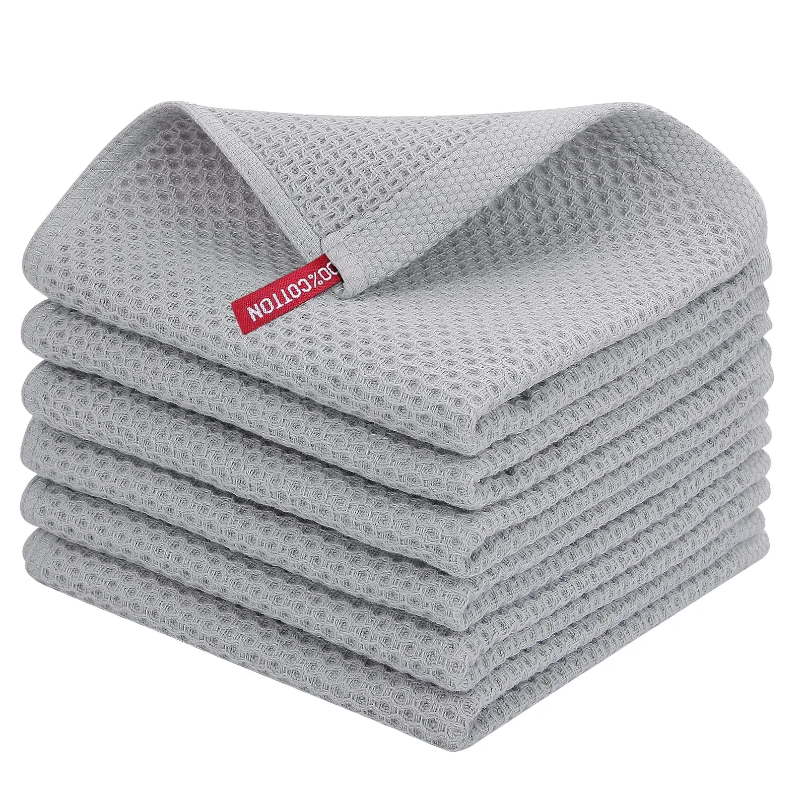 Olanly100CottonKitchenTowelSuperAbsorbentDishclothHomeCleaning