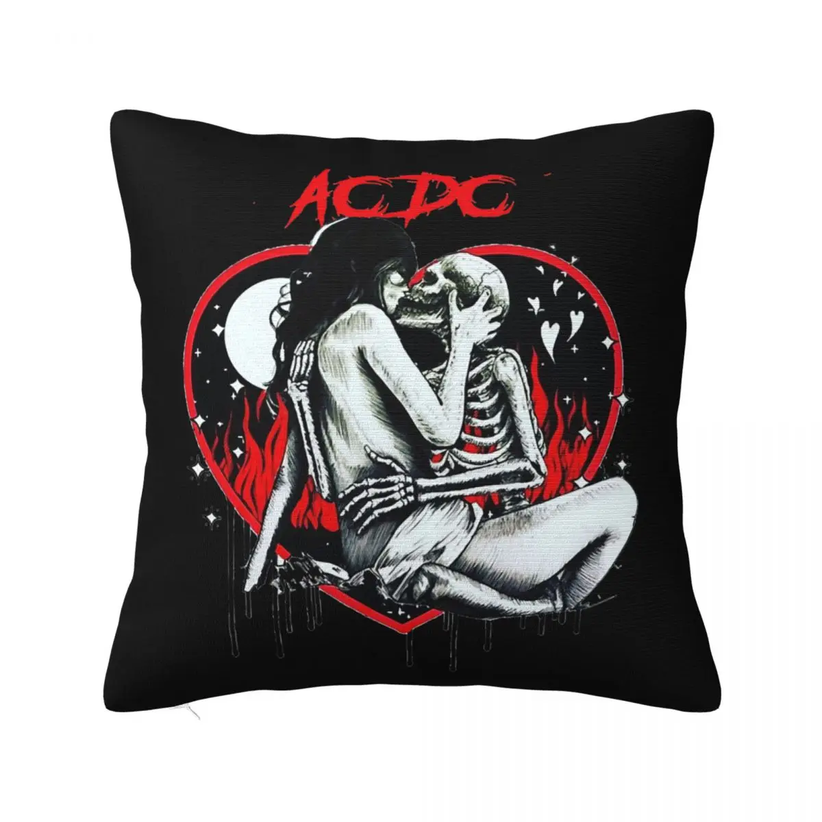 

Kiss Me AC DC Pillowcase Printed Polyester Cushion Cover Decorations Pillow Case Cover Home Wholesale 45X45cm