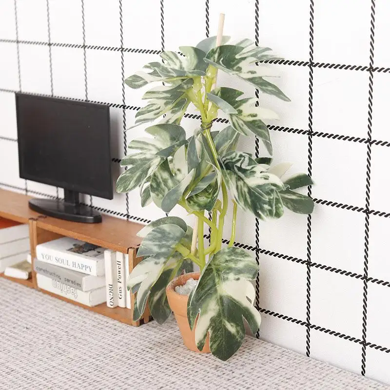 1/12 Dollhouse Simulation Green Plants Bonsai Model Dollhouse Scene Decoration Micro Landscape Garden Bonsai Ornament