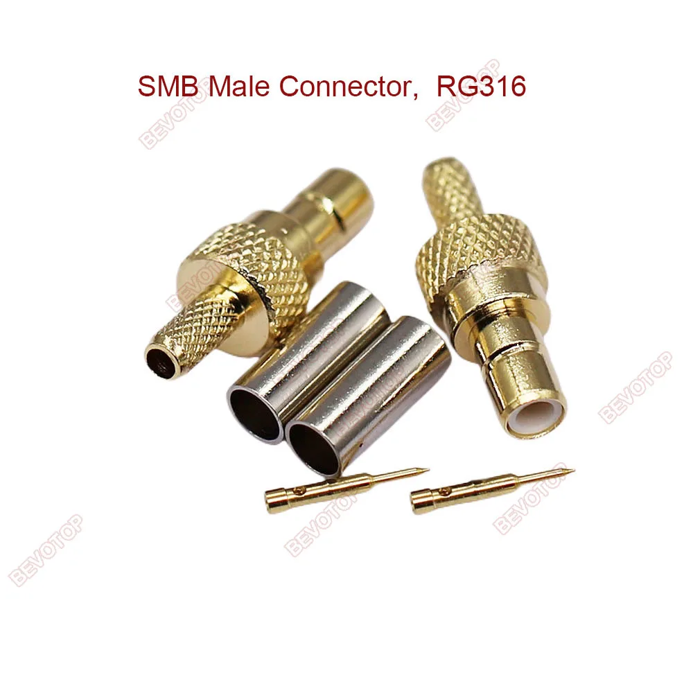 smb em linha reta ou ângulo direito conector friso cabo rf conector banhado ouro ohm