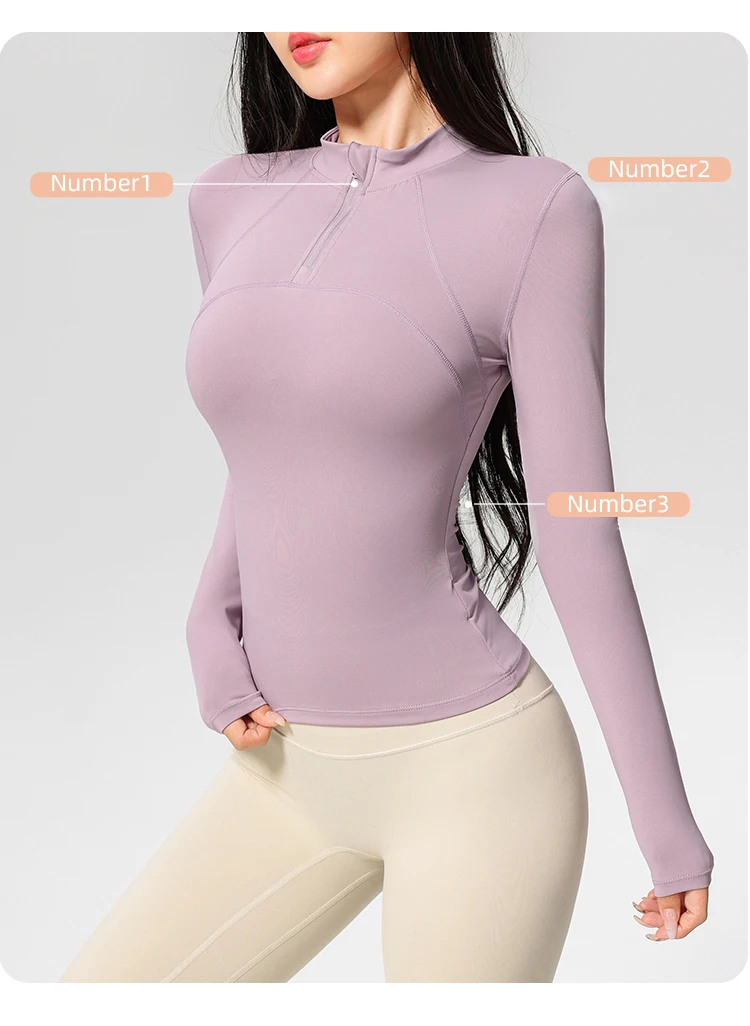 Women's Long Sleeve Yoga Training T-Shirt Horse Riding Sports Fitness Active Wear Top Comfortable Breathable Workout Shirt Saf15d48b633840cd93e8541acd61e7e9z