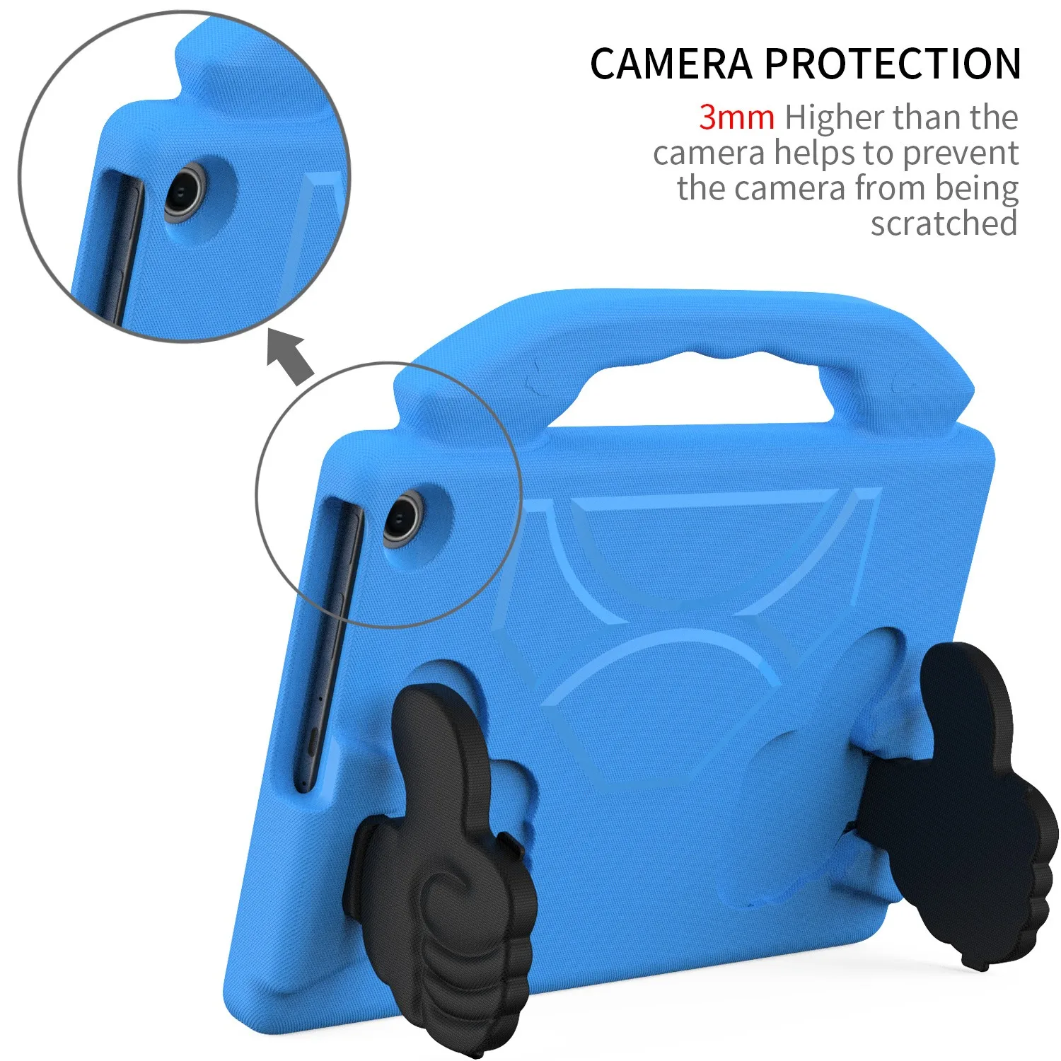 Durable Kids Tablet Case with EVA Hand Holder and Stand