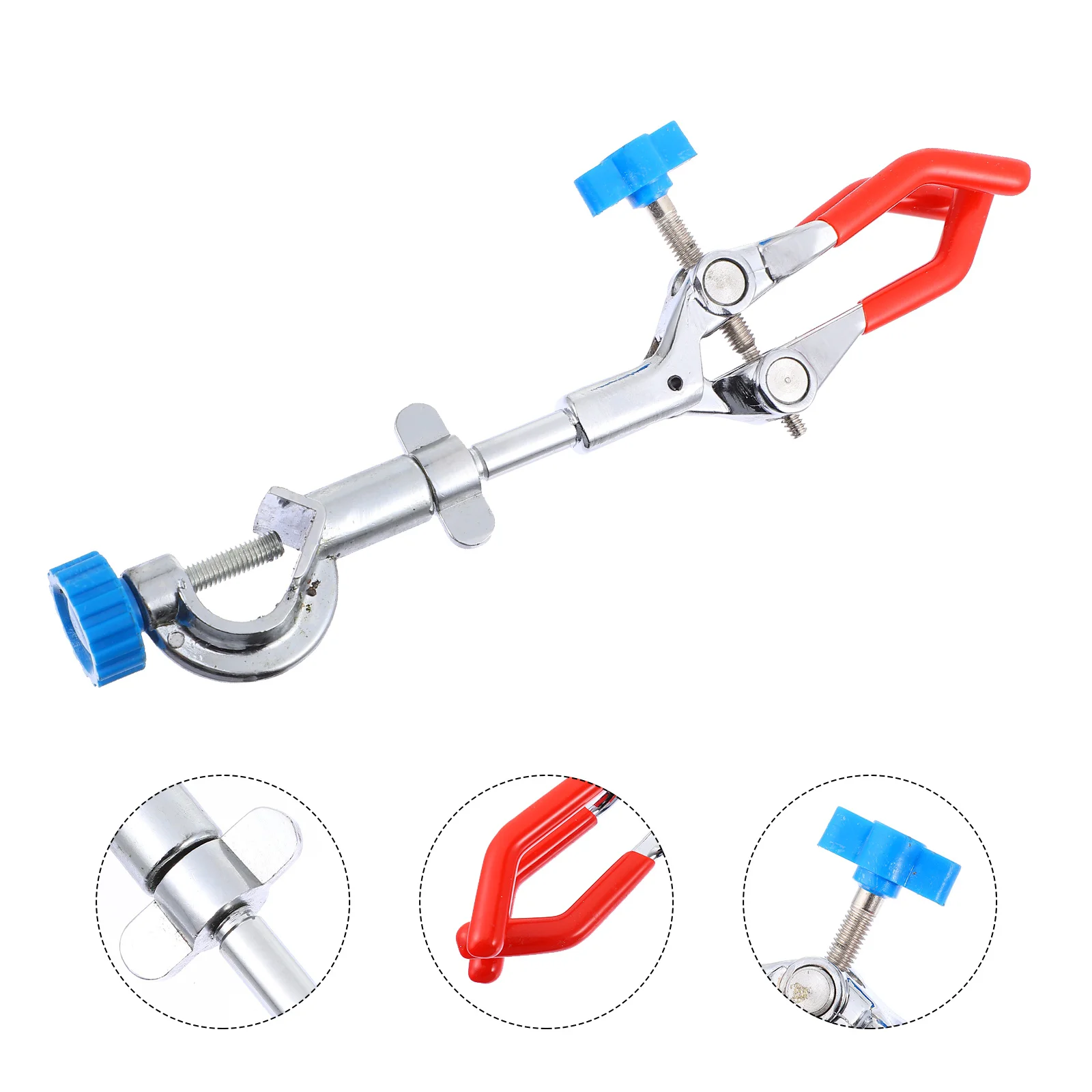 

Lab Clip Laboratory 3 Finger Clamp Test Tube Jaw Flask Condenser Holder Iron Adjust Prong