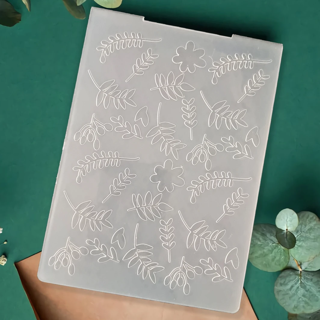 Plastic Embossing Folder Boat Wall Butterfly Leaves Design DIY Paper Card Decoration Scrapbooking