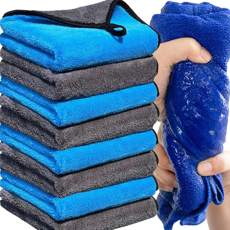 1 5pcs Microfiber Car Washing Towels Soft Quick Drying Windows Mirrors Wiping Rags Home Double Layer Cleaning Cloths 500GSM microfiber towel,microfiber cleaning cloths,microfiber car towel,microfiber towels,microfiber washing towel,car washing towel,fiber car wipes