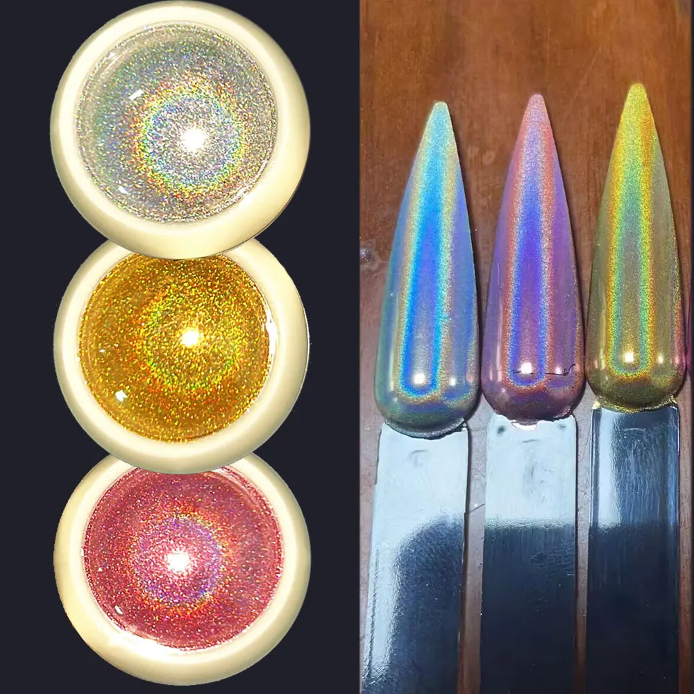 Saviland Chrome Powder for Nails - 24 Colors Holographic Metallic Mirror  Effect Gold Red Chrome Powder Set for Gel Nail Polish and Builder Nail Gel  