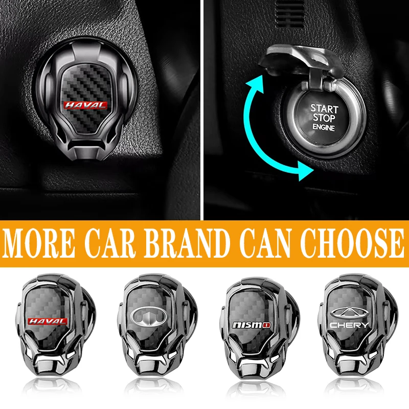 Кнопка запуска двигателя автомобиля один щелчок накладка автомобильный Стайлинг значок наклейка эмблема для BMW производительность M Power 1 2 3 4 5 6 7 8 Серия GT Z4