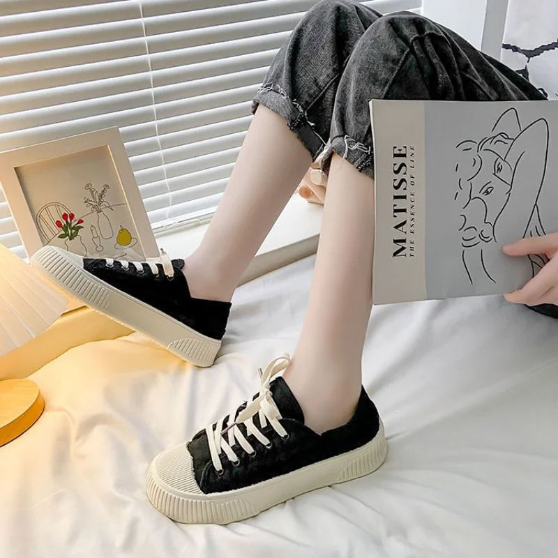 럭셔리 플랫 캔버스 신발 여성용, 귀여운 패션, 미러, 낮고 편안하고 우아한 봄 캐주얼 신발, 가을