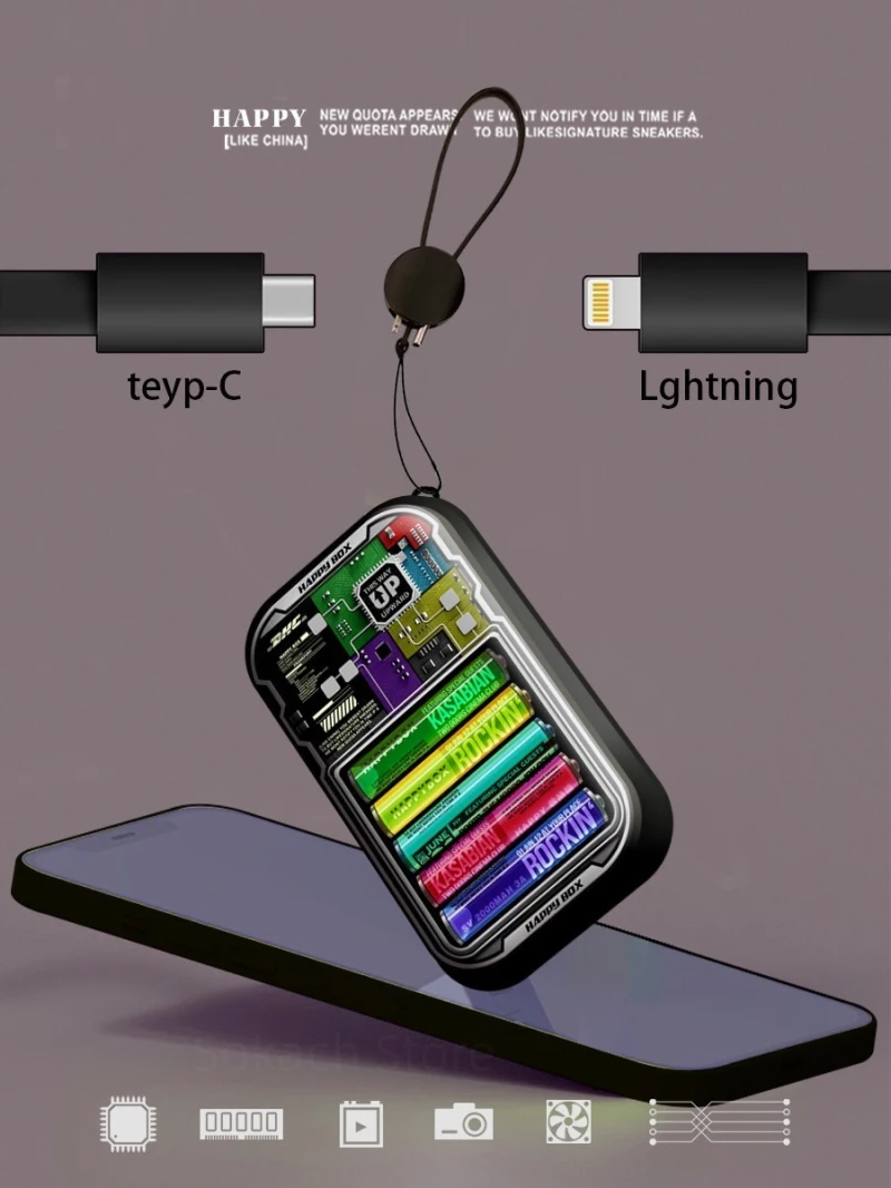 new-happy-cyberpunk-mobile-power-bank-10000-mah-mobile-power-supply-with-cable-for-apple-android