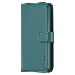 Elegant Magnetic Buckle Flip Leather Wallet Case for Moto G04 (Green)