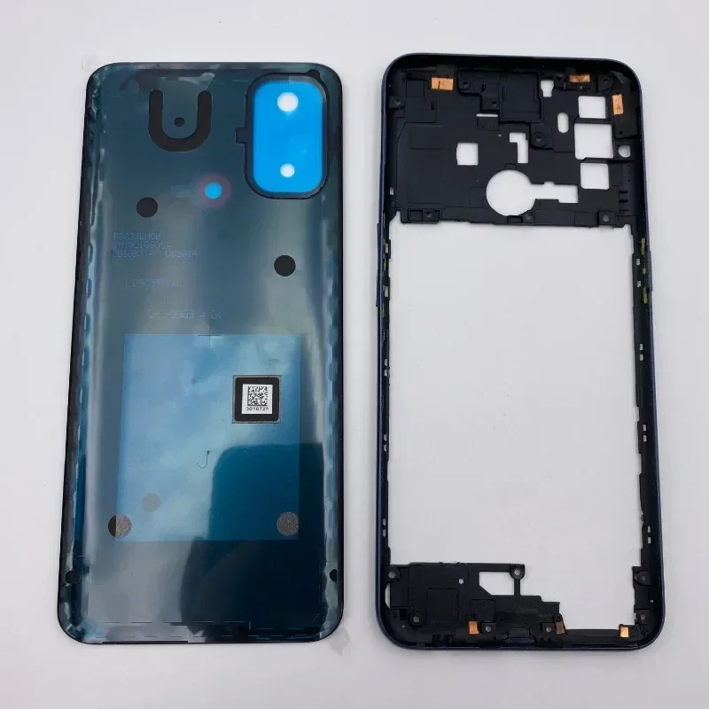 OPPO A53S 2020 CPH2139 CPH2135 중간 프레임 커버 + 배터리 뒷면 커버 후면 도어 커버 수리 부품 용 전체 하우징 케이스