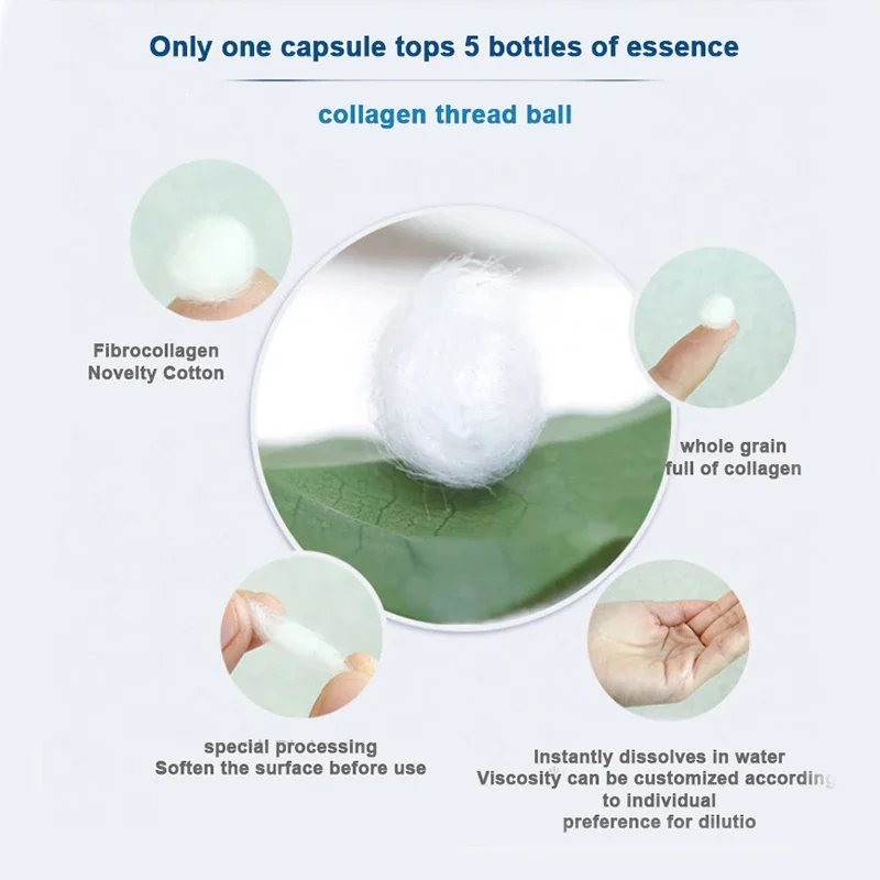 Korea Facial Hydrolyzed Silk Protein Collagen Thread Ball Serum Moisturiz Hydration Lifting Firm Fine lines Essence SkinCare 5
