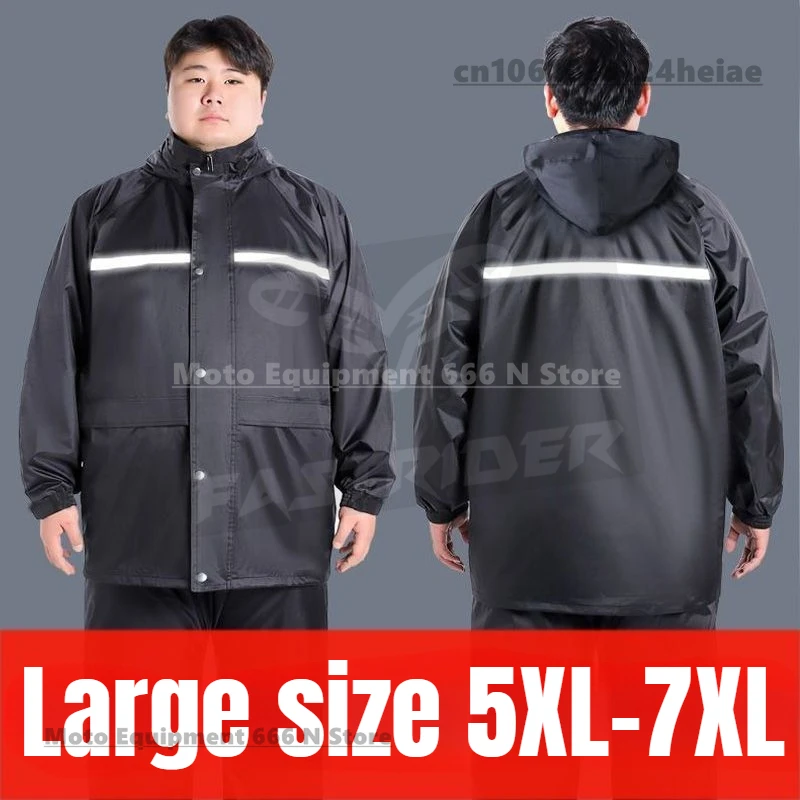 대형 비옷 오토바이 타기 비옷 정장 5XL 6XL 7XL 초대형 전신 비옷 및 비바지