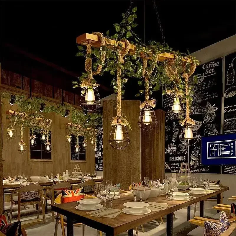 FAIRY American Country Pendant Lamp Retro Creativity Plant Music Restaurant Cashier Counter Bar Cafe Milk Tea Shop Chandelier 3