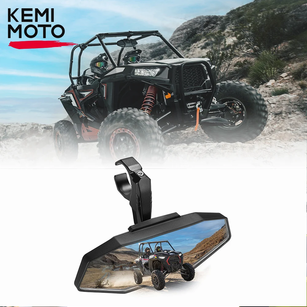 

UTV Convex Rear View Mirror 1.6-2" Compatible with Polaris RZR Ranger 800 1000 XP 900 for CFMoto for Can-Am Maverick X3 Aluminum