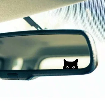 Black Cat Peeker Vinyl Sticker 1