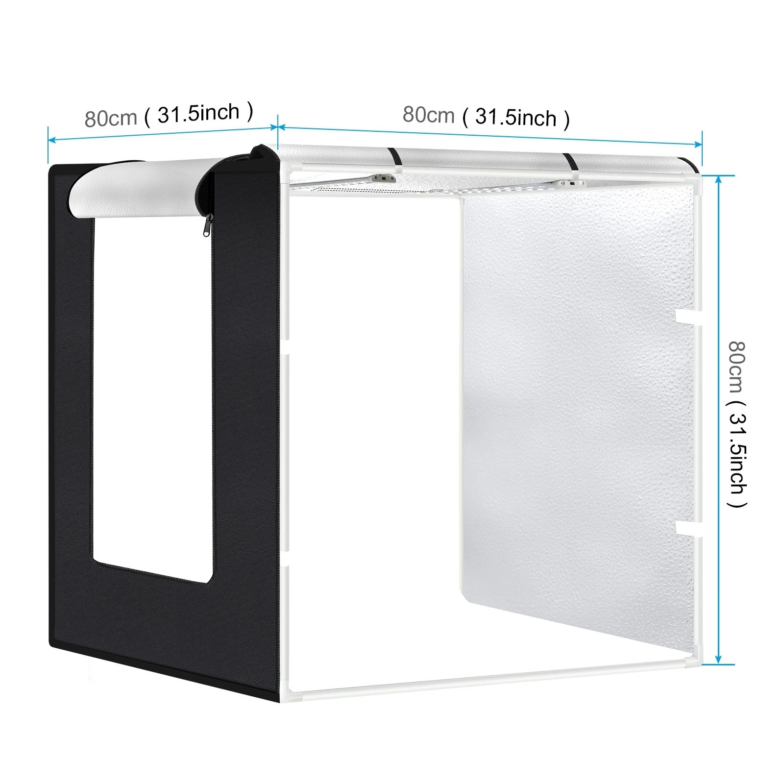 Folding LED Light Tent 80W 156pcs LED Beads for Studio Product Photography