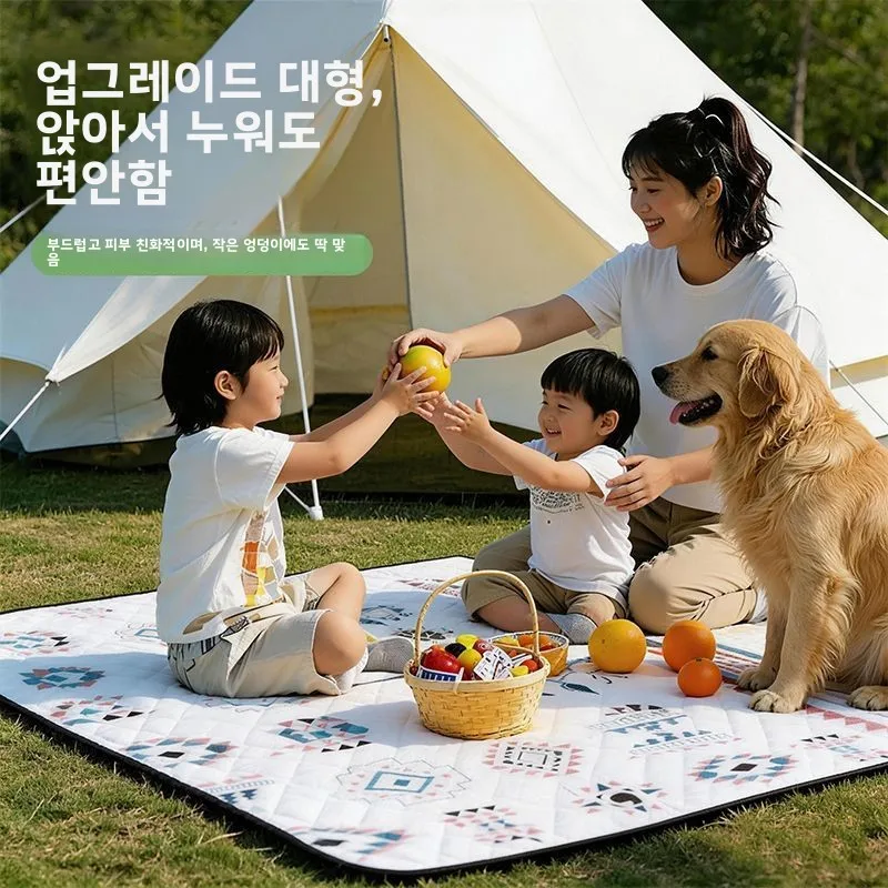 두꺼운 피크닉 담요 야외 봄 캠핑 기계 초음파 방수 방습 패드 텐트 그라운드 매트 야외용