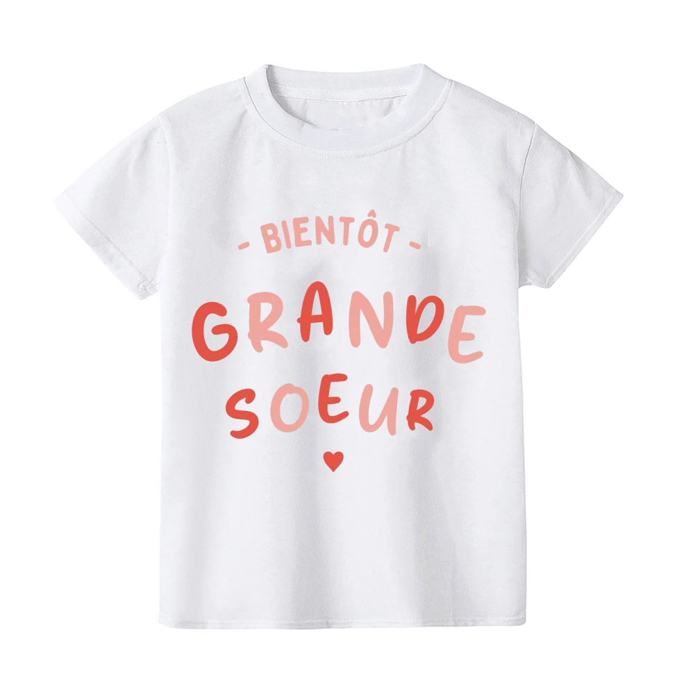 Bald To Be Big Sister T-Shirt Schwangerschaftsankündigung Zukunft Big Brother T-Shirts Babyparty Geschenk Kleidung Jungen Mädchen T-Shirt – Detail 3