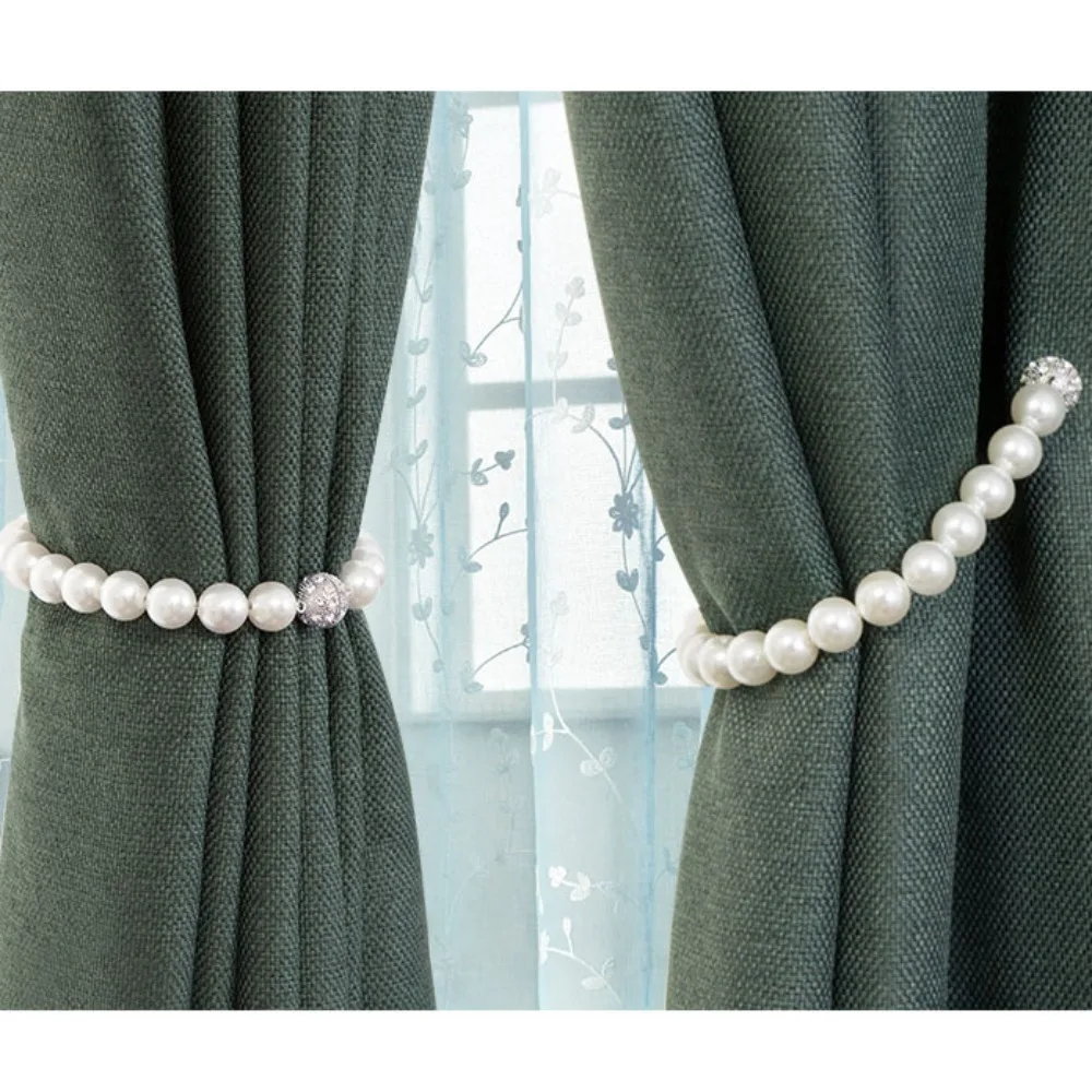 

Creative Curtain Buckle Curtain Tie Abs Pearl Magnet Curtain Buckle Curtain Tie Curtain String Tie String No Punch