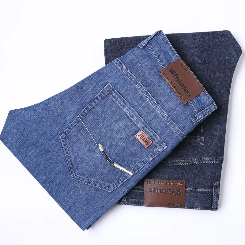 2025 New Denim Shorts for Men's Spring and Summer Trendy Brand Thin, Elastic, Loose, Straight, Casual, Five Point Middle Pants 5
